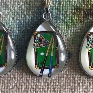 Pool Table Necklace and Earrings (19,806)