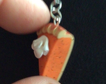 Pumpkin Pie Slice Necklace or Earrings (7009)