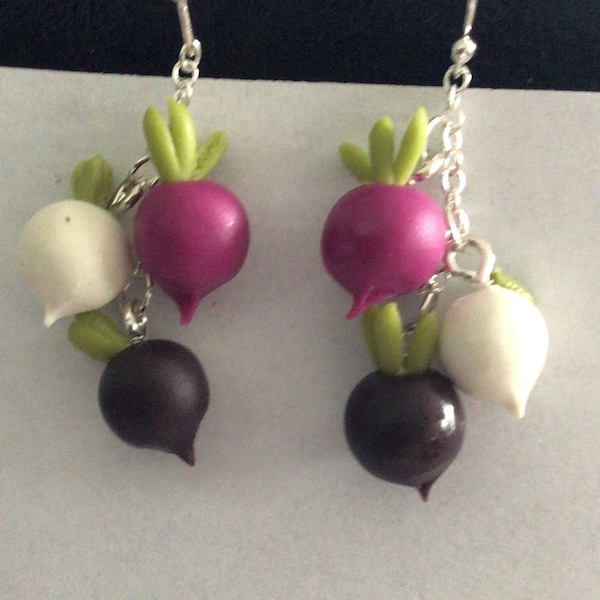 Beet Root Cluster Necklace or Earrings (9007)
