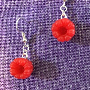 Raspberry Necklace or Earrings (10,173)
