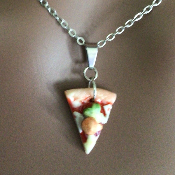 Mushroom Pizza Necklace or Earrings  (3052)