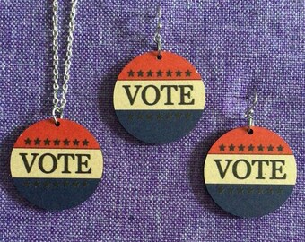 VOTE Necklace and Earrings (18,009)