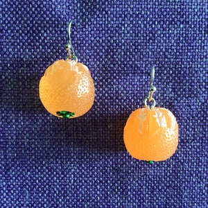 Half Peeled Orange Necklace or Earrings (11,703)
