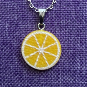 Lemon Slice Necklace or Earrings (11,400)