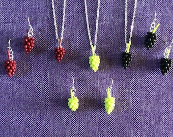 Grape Cluster Necklace or Earrings (11,514)