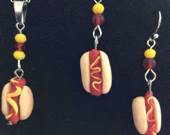 Collier ou Boucles d'Oreilles Hot Dog (3002)