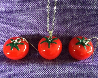 Tomato Necklace or Earrings 10,120)