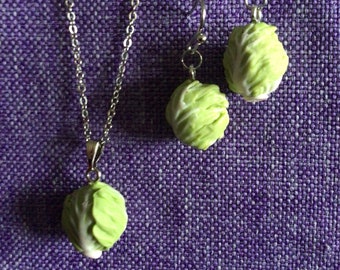 Cabbage Necklace or Earrings (16,003)