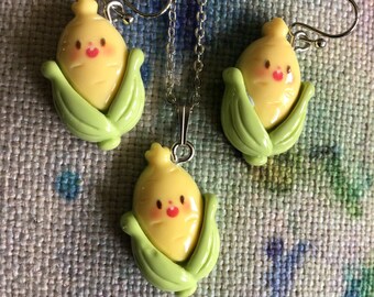 Corn Smiles Necklace or Earrings (19,624)