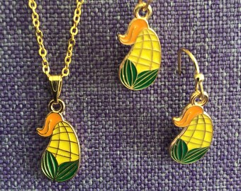 Corn Necklace or Earrings (12,052)