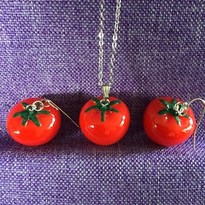 Tomato Necklace or Earrings (10,120)