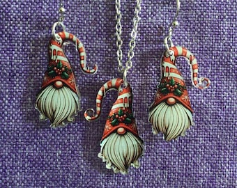 Kerstkabouterketting of -oorbellen (22.011)