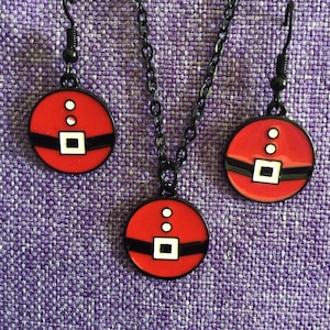Santa Belt Necklace or Earrings (14,092)