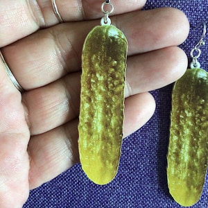 Dill Pickle Necklace or Earrings (12,042)