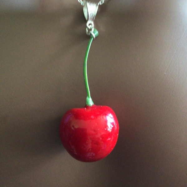 Cherry Stem (Bright Red) Necklace or Earrings (1600)