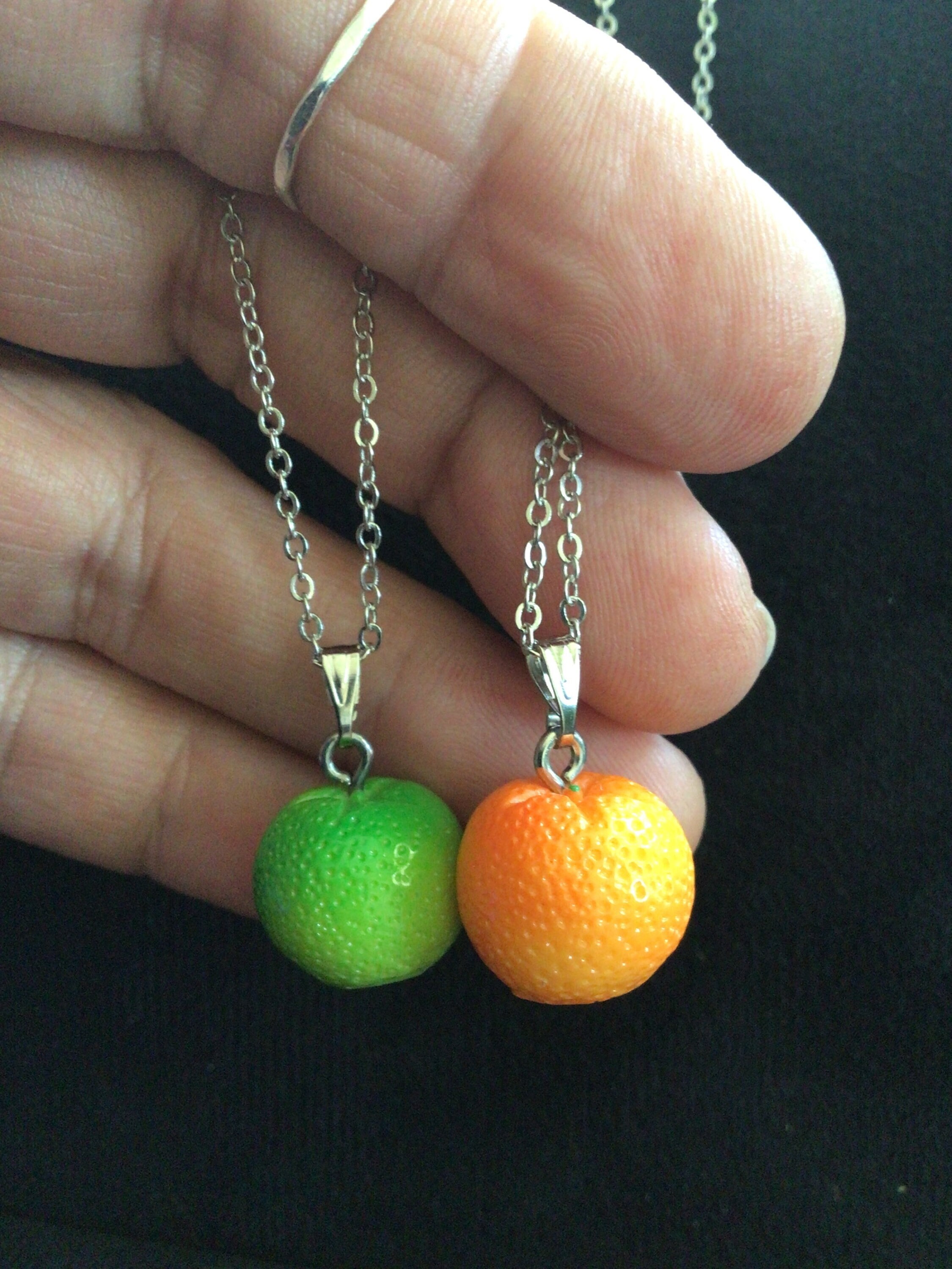 Lime or Orange Necklace and Earrings (15,179) - Etsy Israel