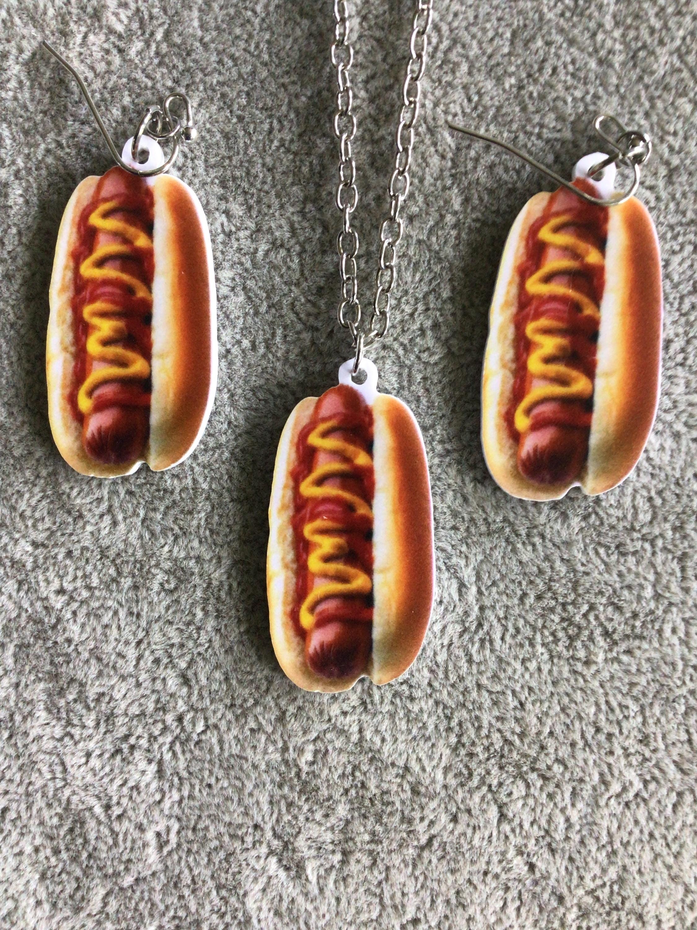 ホットドッグのネックレスまたはイヤリング (27,080) - Etsy 日本