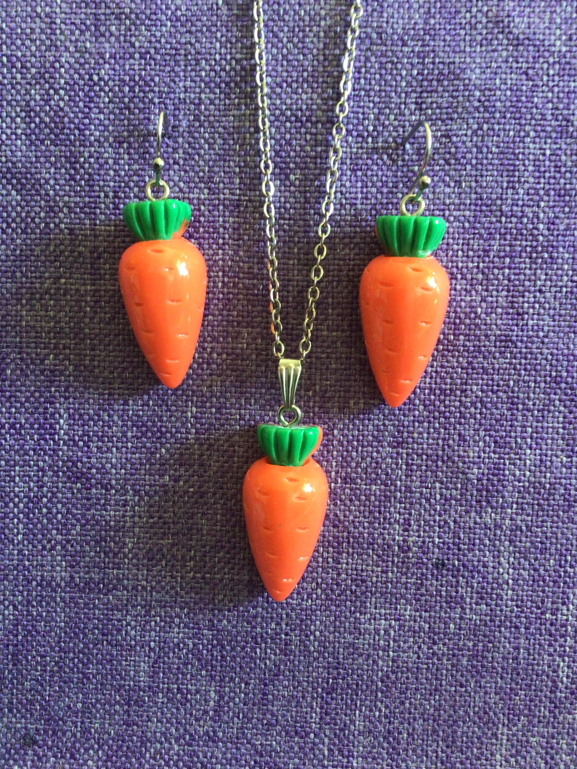 Carrot Necklace or Earrings (27,091) - Etsy