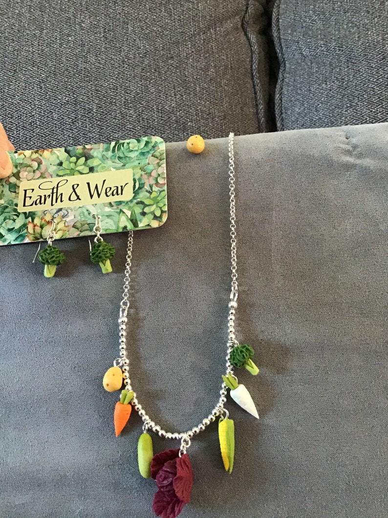 Vegetable Necklace Set Etsy