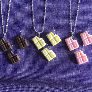 Chocolate Bar Necklace or Earrings 12,040 image 1