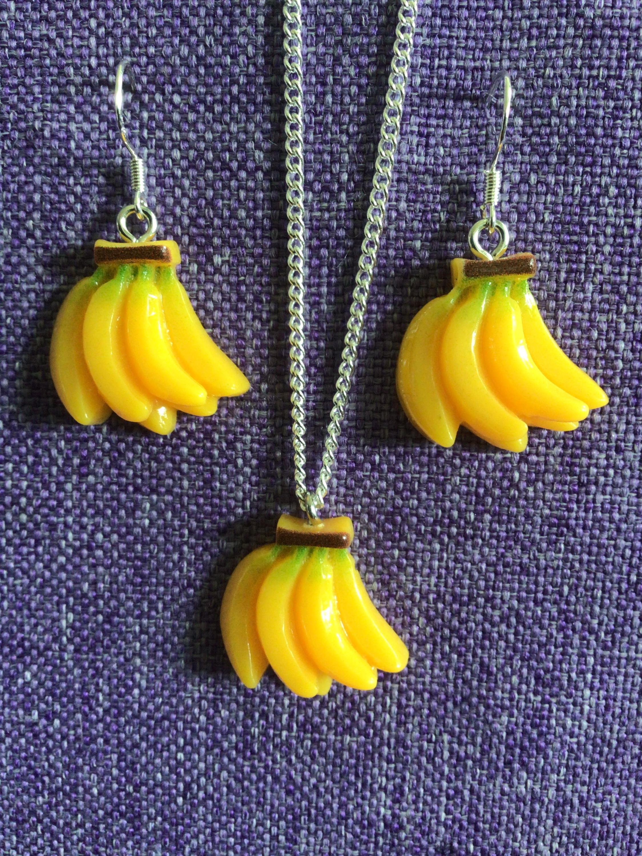 Bananas Necklace or Earrings (27,016) - Etsy