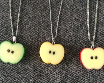 Apple Slice Necklaces and Earrings (1505)