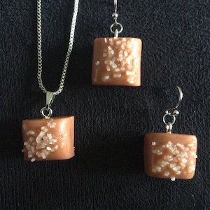 Salted Caramel Necklace or Earrings (13,092)