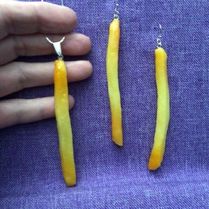 French Fry Necklace or Earrings (10,130)