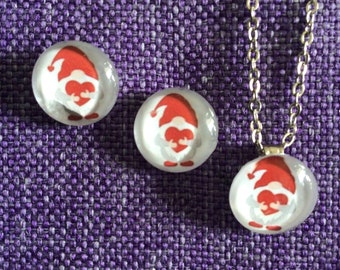 Tiny Gnomes Necklace or Earrings (19,612)