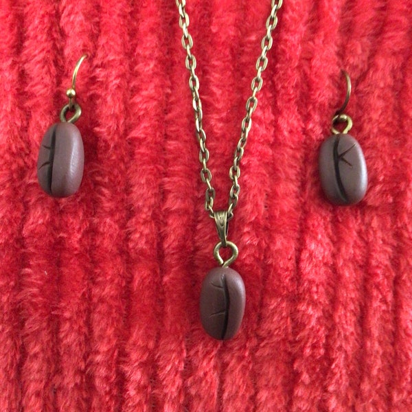 Coffee Bean Necklace Etsy