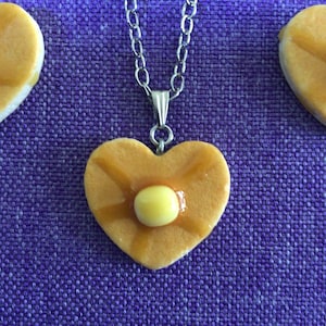 Pancake Hearts Necklace or Earrings (10,057)