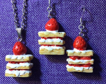 Strawberry Shortcake Necklace or Earrings (3001) - Etsy