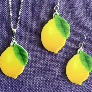Lemon Necklace or Earrings (12,044)