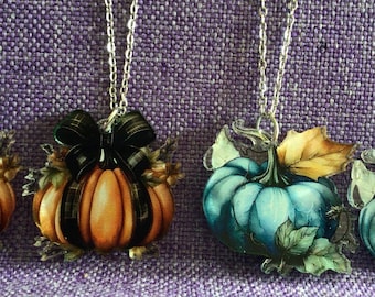 Orecchini a forma di zucca da donna, orecchini autunnali a forma di