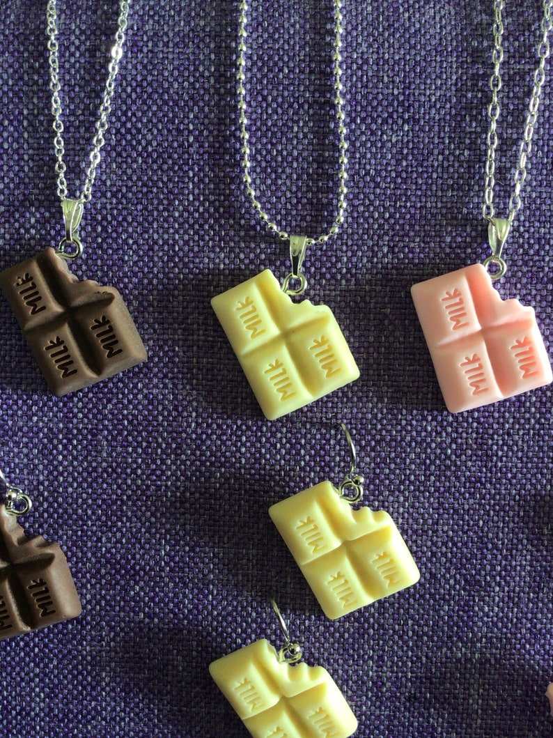 Chocolate Bar Necklace or Earrings 12,040 image 5