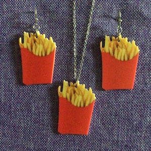 French Fries Necklace and Earrings (24,080)