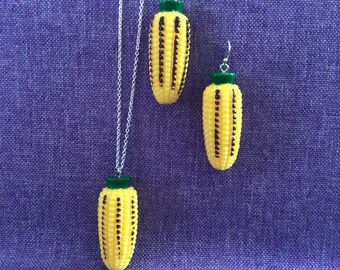 Roasted Corn Necklace or Earrings (10,201)