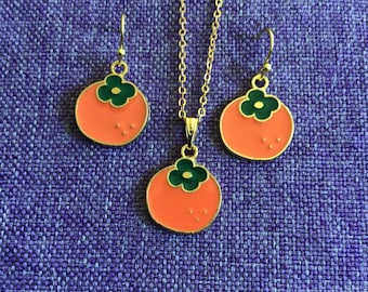 Persimmon Necklace or Earrings (27,070)