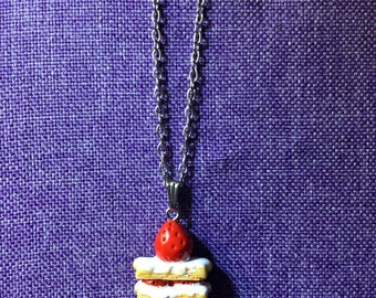 Strawberry Shortcake Necklace - Etsy