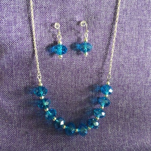 Beautiful Faceted Rondelle Crystal Necklace or Earrings (13.061)