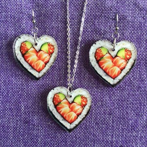 Sushi Necklace and Earrings (25,096)