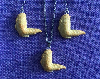 Collar o aretes de alitas de pollo (25,118)