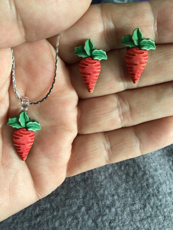 Carrot Necklace or Earrings (7083) - Etsy