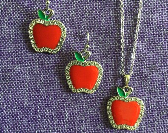 アクセサリー GARNI cutting apple pendant Amazon.com: Izpack Cute Red Apple Pendant Necklace for Women