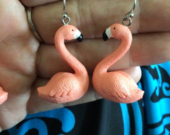 Flamingo ketting en oorbellen (19.902)