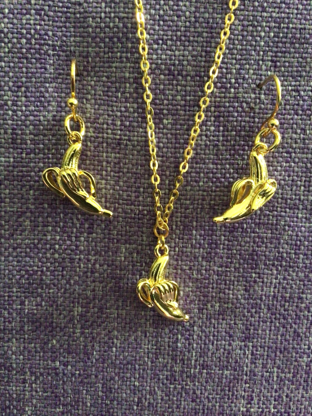 Banana Necklace or Earrings (27,009) - Etsy