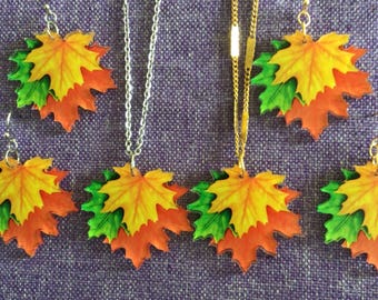 Autumn Leaves Necklace or Earrings (24,021)