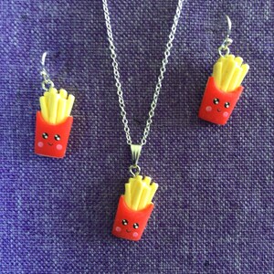 French Fries Necklace or Earrings (11,602)