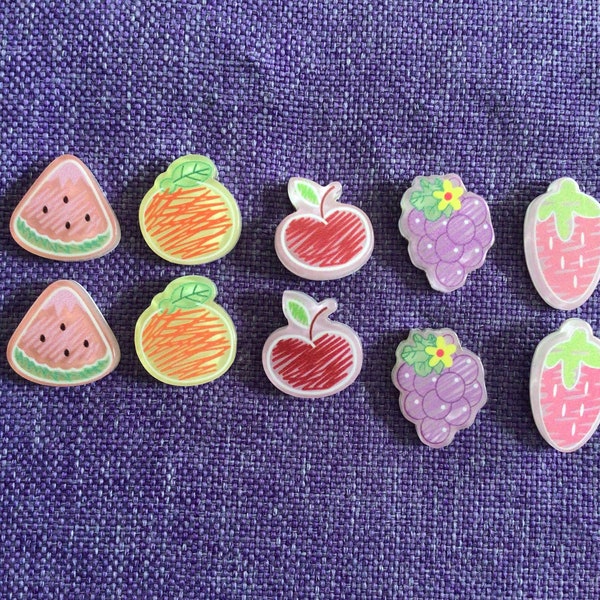 Scribbled Fruit Necklaces and Earrings (19,006)