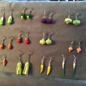 Veggie Earrings Life-Like Miniatures (1117)